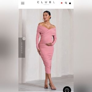 Club L London Blush Pink Maternity Dress